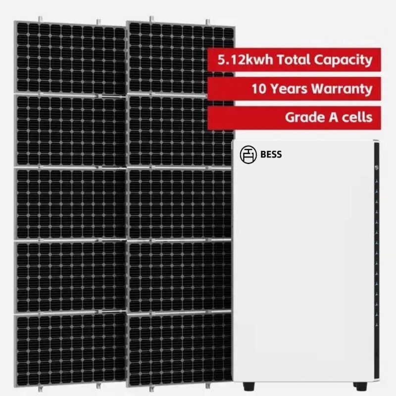 BESS-RL 5.12kWh Stromspeicher für zuHause Solarspeichersystem Wandmontage Erdstapelmodul LifePo4 Lithium